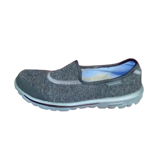 Skechers Go Walk Womens Size 6.5 Black Slip On Shoes Pre-owned No Box - Picture 3 of 15